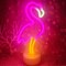 Pink Flamingo LED Neon Light Sign for Bedroom & Girls Room Decor - USB/Battery Operation Night Lights with Pedestal